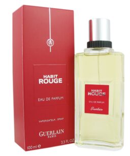 Habit Rouge Eau de Parfum for Men by Guerlain, classic and elegant fragrance.