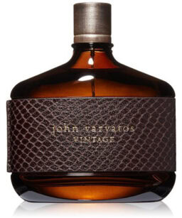 John Varvatos Vintage men's cologne in a stylish amber bottle with textured band.