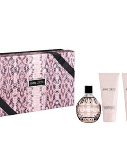 Elegant Jimmy Choo for Women 3-piece perfume gift set with floral scent. Perfect for gifting or pers.
