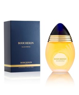 Elegant Boucheron Eau de Parfum bottle with box.