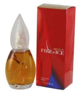Fire & Ice Revlon perfume bottle with red packaging.