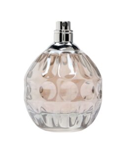 Jimmy Choo perfume bottle with elegant design and soft pink fragrance.