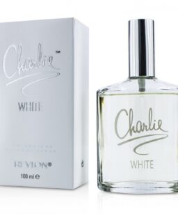 Charlie White perfume bottle for women with sleek glass design and silver cap.