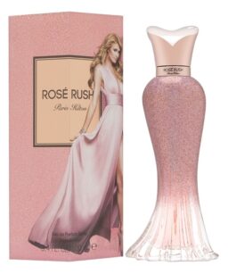 Rose Rush perfume bottle and packaging.