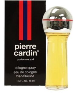 Pierre Cardin men's cologne spray with modern bottle design.