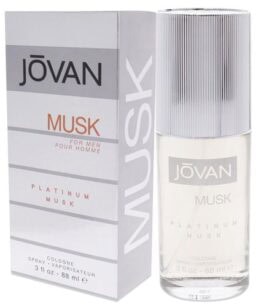 Jovan Musk Cologne for Men - Long-lasting, masculine fragrance with platinum musk notes.