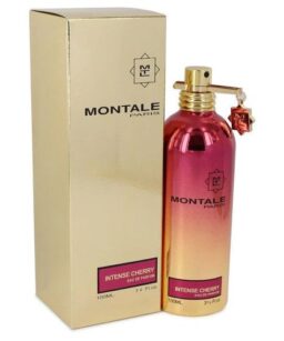 Montale Intense Cherry unisex perfume bottle with gold cap and pink gradient design.