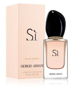 Si Giorgio Armani perfume bottle with packaging for women.