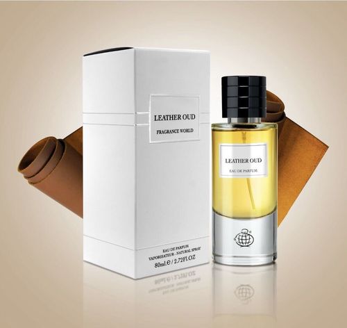 Fragrance World Leather Oud Perfume for Unisex - Eau de Parfum Spray 3.4 oz - Image