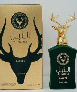 Lattafa Al Noble Safeer Eau de Parfum for Men with Deer Head Cap.