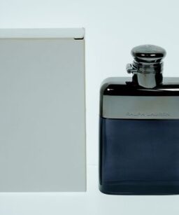 Ralph's Club men's fragrance bottle with sleek black design.