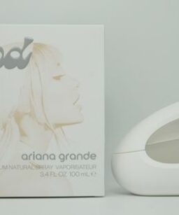 Ariana Grande Mod Vanilla perfume bottle and box for women, natural scent, 3.4 oz.