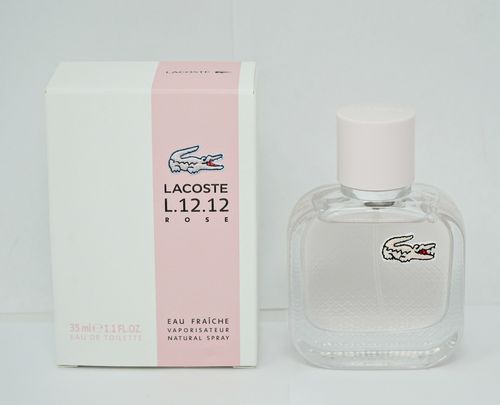 Lacoste Eau de L.12.12 Rose Eau Fraiche Perfume for Women - Eau de Toilette Spray 1.1 oz - Image