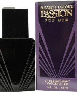 Elizabeth Taylor Passion for Men fragrance spray.