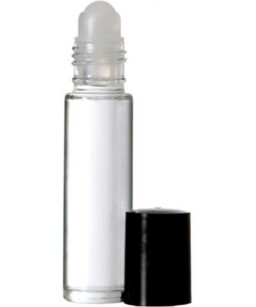 Burberry London men's perfume oil roll-on in clear bottle with black cap.