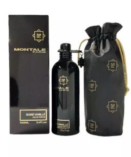 Montale Boise Vanille unisex perfume with black bottle and pouch.