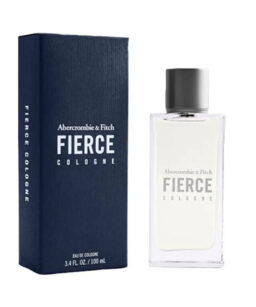 Abercrombie & Fitch Fierce men's cologne bottle and box, fresh and masculine scent.