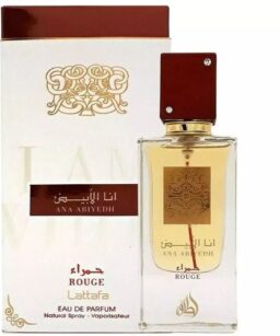 Ana Abiyedh Rouge unisex perfume by Lattafa, elegant fragrance with floral and woody notes.
