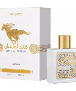 Qaed Al Fursan Unlimited unisex fragrance by Lattafa, long-lasting and elegant scent for men and wom.