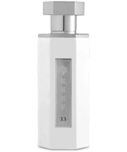 Reef White 33 unisex perfume bottle for Reef White 33 fragrance. Elegant white design, perfect for b.