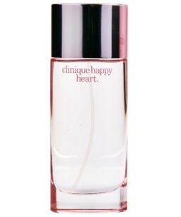 Clinique Happy Heart perfume for women in a sleek glass bottle.