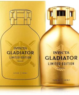 Invicta Gladiator Limited Edition men's fragrance bottle and box.