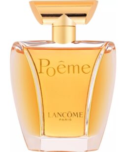Poème for Women fragrance by Lancôme, elegant perfume in a luxurious gold bottle.