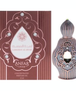 Perfume bottle for women, Anfar Lamahat Al Musk, elegant design, concentrated perfume oil, 15ml.