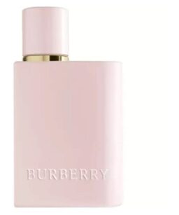 Burberry Her Elixir perfume for women in a soft pink bottle.