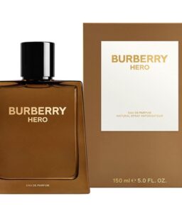 Burberry Hero men's fragrance perfume bottle with packaging.