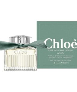 Chloe Rose Naturelle perfume for women with elegant glass bottle and green ribbon.