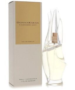 Donna Karan Cashmere Mist perfume for women in a sleek glass bottle.