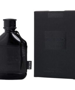Dumont Nitro Intense men's cologne in a sleek black bottle with matching box, perfect for a bold, en.