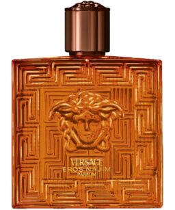 Versace Eros Najim men's fragrance bottle with intricate design.