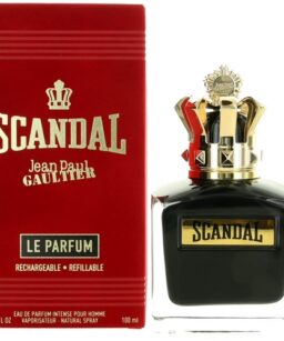 Scandal Jean Paul Gaultier perfume bottle with crown cap.