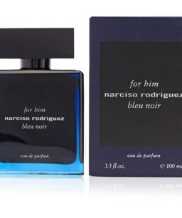Narciso Rodriguez Bleu Noir perfume bottle and box for him.